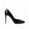 Scarpe con tacco décolleté in pelle verniciata nera - EU36/US5.5