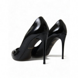 Scarpe con tacco décolleté in pelle verniciata nera - EU36/US5.5