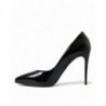 Scarpe con tacco décolleté in pelle verniciata nera - EU36/US5.5
