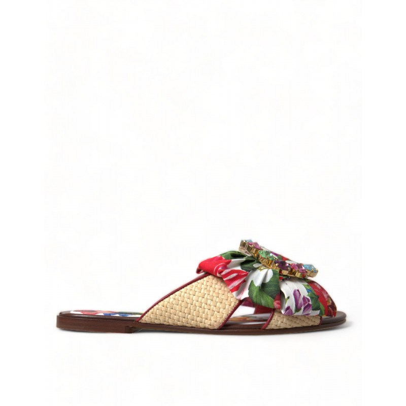 Scarpe sandali cristallo motivo floreale multicolore - EU35/US4.5