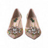 Scarpe décolleté con tacco in cristallo floreale rosa - EU36/US5.5