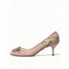 Scarpe décolleté con tacco in cristallo floreale rosa - EU36/US5.5