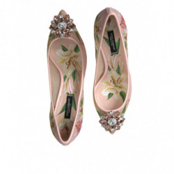 Scarpe décolleté con tacco in cristallo floreale rosa - EU36/US5.5