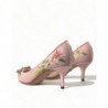 Scarpe décolleté con tacco in cristallo floreale rosa - EU36/US5.5