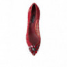 Scarpe décolleté tacco cristallo pizzo rosso Taormina - EU37/US6.5