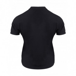 T-shirt in viscosa nera con logo bianco - M
