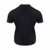 T-shirt in viscosa nera con logo bianco - M