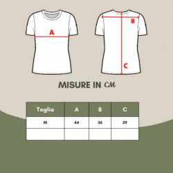 T-shirt in viscosa nera con logo bianco - M