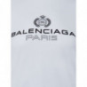 T-shirt in viscosa bianca con logo nero - M