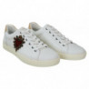Scarpe casual da ginnastica basse con cuore in pelle bianca - EU40/US7