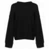 Maglione in poliestere nero - L