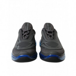 Scarpe da ginnastica basse in maglia di gomma nera blu - EU40/US7