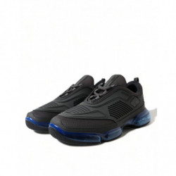 Scarpe da ginnastica basse in maglia di gomma nera blu - EU40/US7