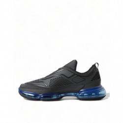 Scarpe da ginnastica basse in maglia di gomma nera blu - EU40/US7