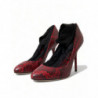Scarpe décolleté calzini pizzo pelle Ayers rossa - EU36.5/US6