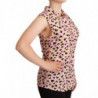 Polo senza maniche con colletto e stampa leopardata rosa - IT46-XL