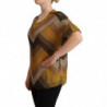 Camicetta scollo tondo maniche corte righe multicolori - IT42-M