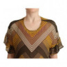 Camicetta scollo tondo maniche corte righe multicolori - IT42-M