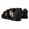 Scarpe da ginnastica gomma scamosciata zebrata bianca nera - EU44/US11