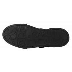 Scarpe da ginnastica gomma scamosciata zebrata bianca nera - EU44/US11