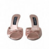 Sandali con tacco slip on in raso rosa - EU40/US9.5