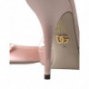 Sandali con tacco slip on in raso rosa - EU40/US9.5