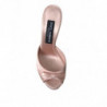 Sandali con tacco slip on in raso rosa - EU40/US9.5