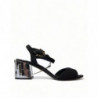 Scarpe sandali cinturino alla caviglia cristalli neri - EU35/US4.5