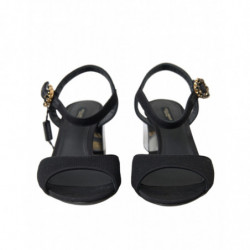Scarpe sandali cinturino alla caviglia cristalli neri - EU35/US4.5
