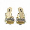 Sandali Mary Janes in cristallo satinato giallo - EU39/US8.5