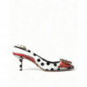 Scarpe tacco décolleté cinturino cristallo pelle multicolore - EU39