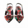 Scarpe tacco décolleté cinturino cristallo pelle multicolore - EU39
