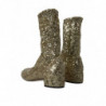 Scarpe elasticizzate stivaletti corti paillettes dorate - EU41/US10.5