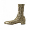 Scarpe elasticizzate stivaletti corti paillettes dorate - EU41/US10.5