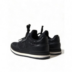 Scarpe da ginnastica in pelle con pizzo floreale nero - EU36/US5.5