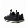 Scarpe da ginnastica in pelle con pizzo floreale nero - EU36/US5.5