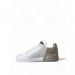 Scarpe da ginnastica basse da donna lacci oro bianco - EU37/US6.5