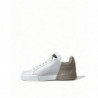 Scarpe da ginnastica basse da donna lacci oro bianco - EU37/US6.5
