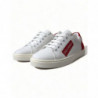 Scarpe da ginnastica basse in pelle bianca rossa - EU36/US5.5