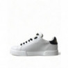 Scarpe da ginnastica in pelle Portofino bianche nere - EU40.5/US7.5