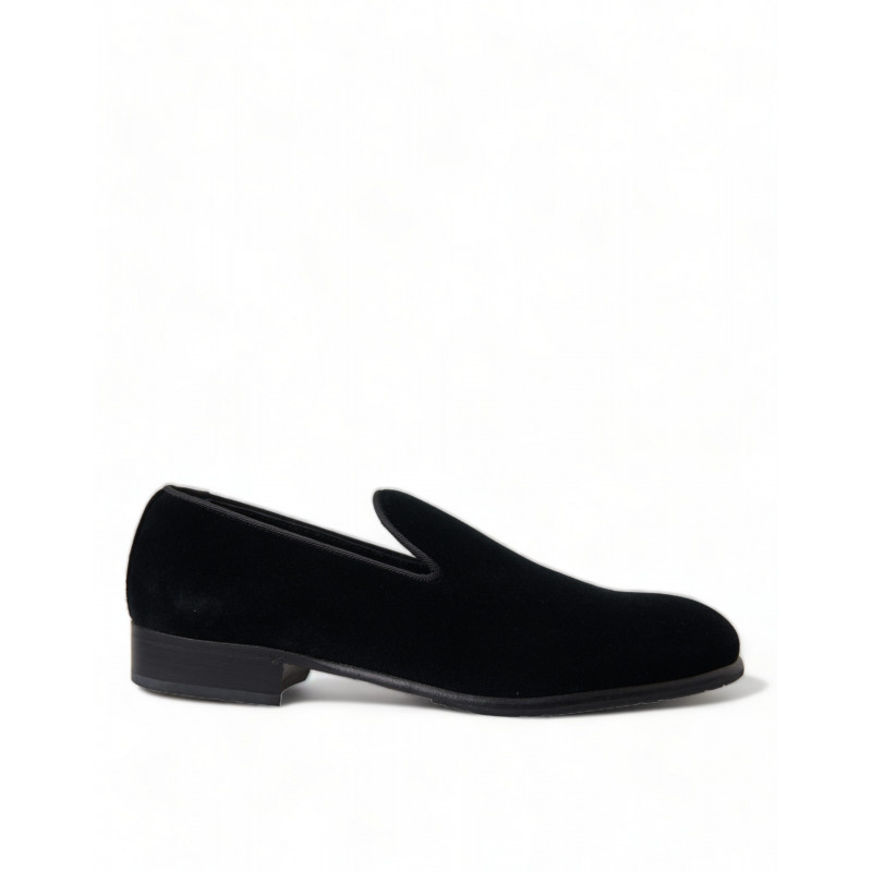 Mocassini in velluto nero Scarpe eleganti formali - EU45.5/US12.5