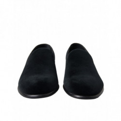 Mocassini in velluto nero Scarpe eleganti formali - EU45/US12