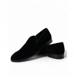 Mocassini in velluto nero Scarpe formali - EU45/US12