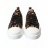 Scarpe da ginnastica in tela leopardata marrone - EU43.5/US10.5