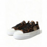 Scarpe da ginnastica in tela leopardata marrone - EU43.5/US10.5