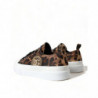 Scarpe da ginnastica in tela leopardata marrone - EU43.5/US10.5