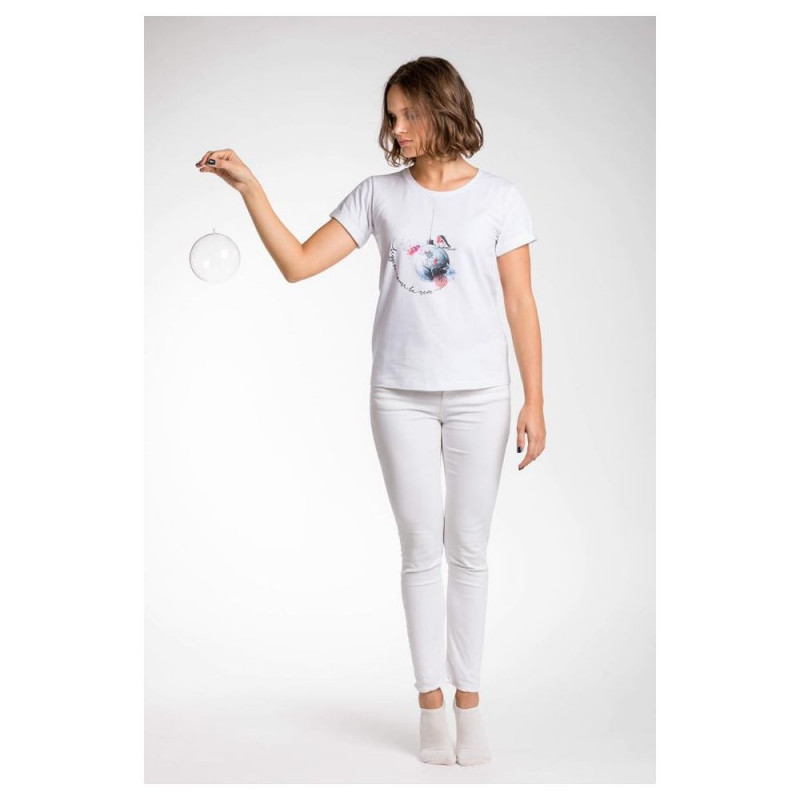 Top e T-shirt in viscosa bianca - S