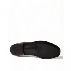 Scarpe stivali da uomo alti al ginocchio in pelle marrone - EU44/US11