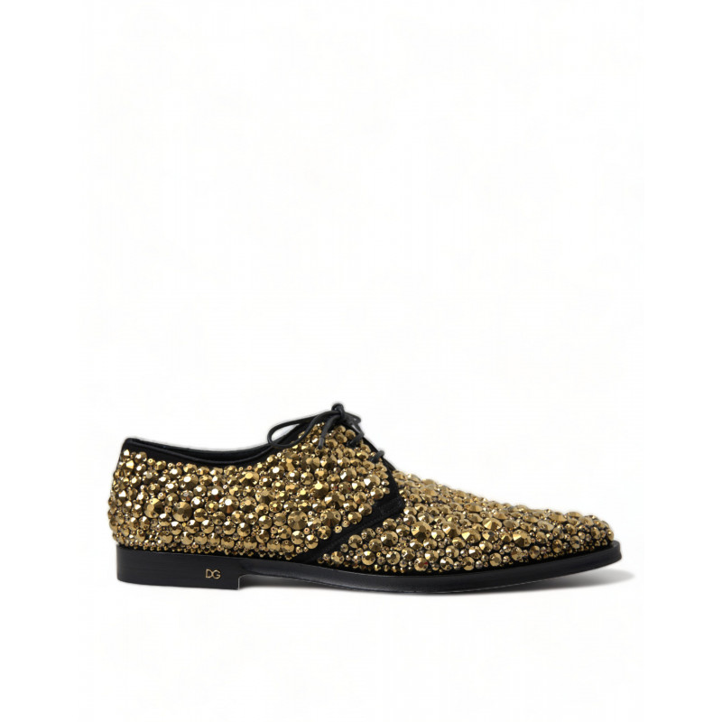 Scarpe eleganti derby decorate in oro nero - EU45/US12