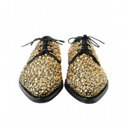 Scarpe eleganti derby decorate in oro nero - EU45/US12